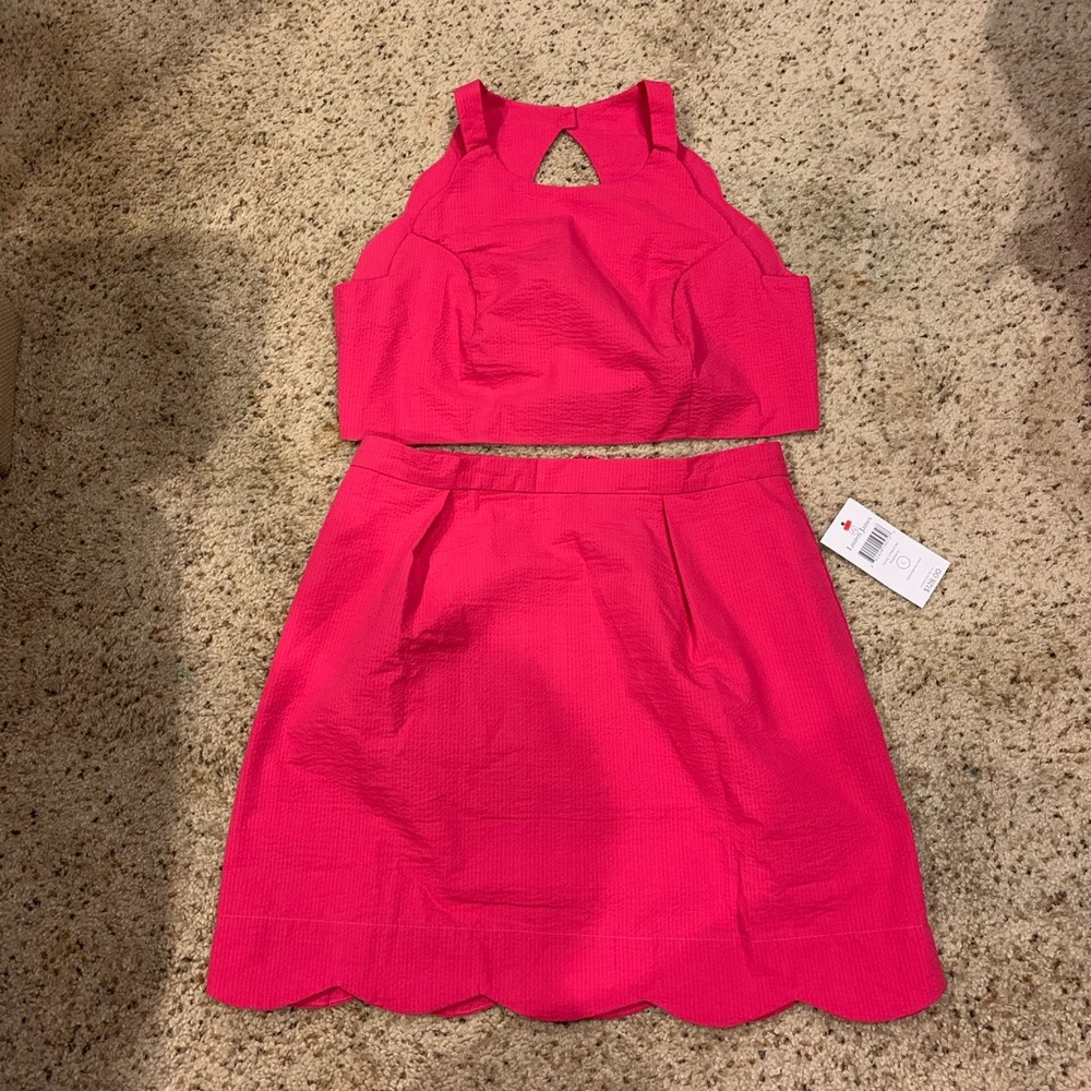 Lauren James seersucker pink set 🎀